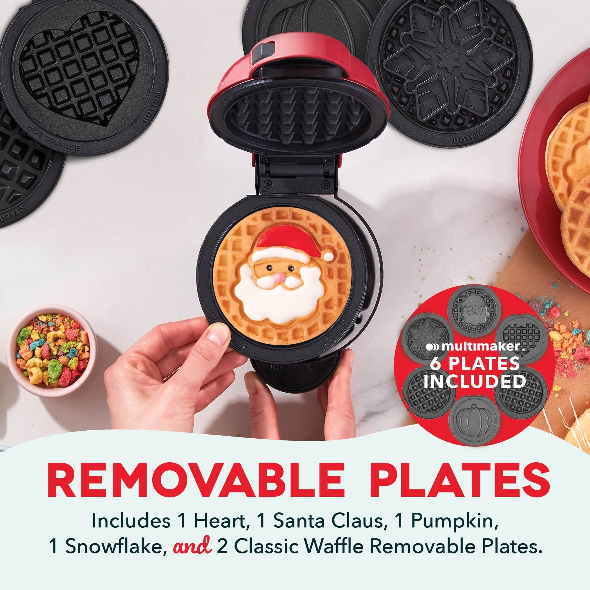 MultiMaker® Mini System with Removable Plates: Waffle & Griddle